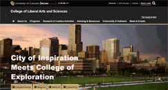 Desktop Screenshot of clas.ucdenver.edu